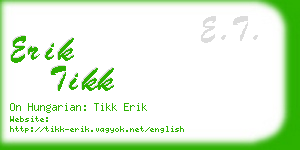 erik tikk business card